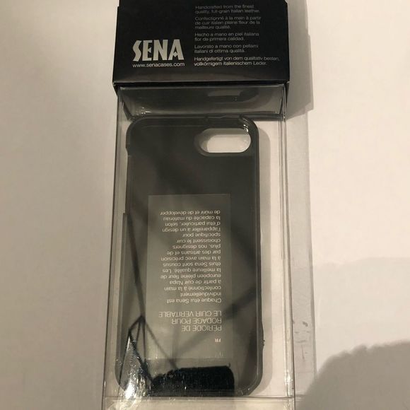 SENA Handcrafted Italian Leather iPhone Case -‎ Black - Picture 5 of 5